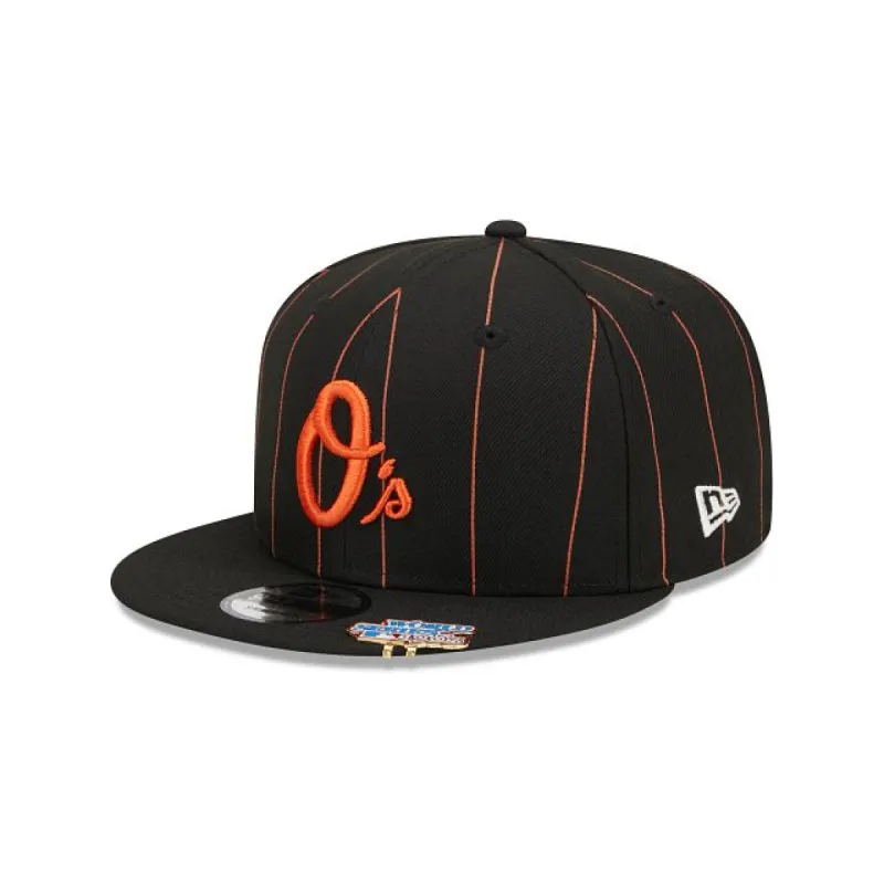 Baltimore Orioles Pinstripe Visor Clip 9FIFTY Snapback Hat sold by New Era