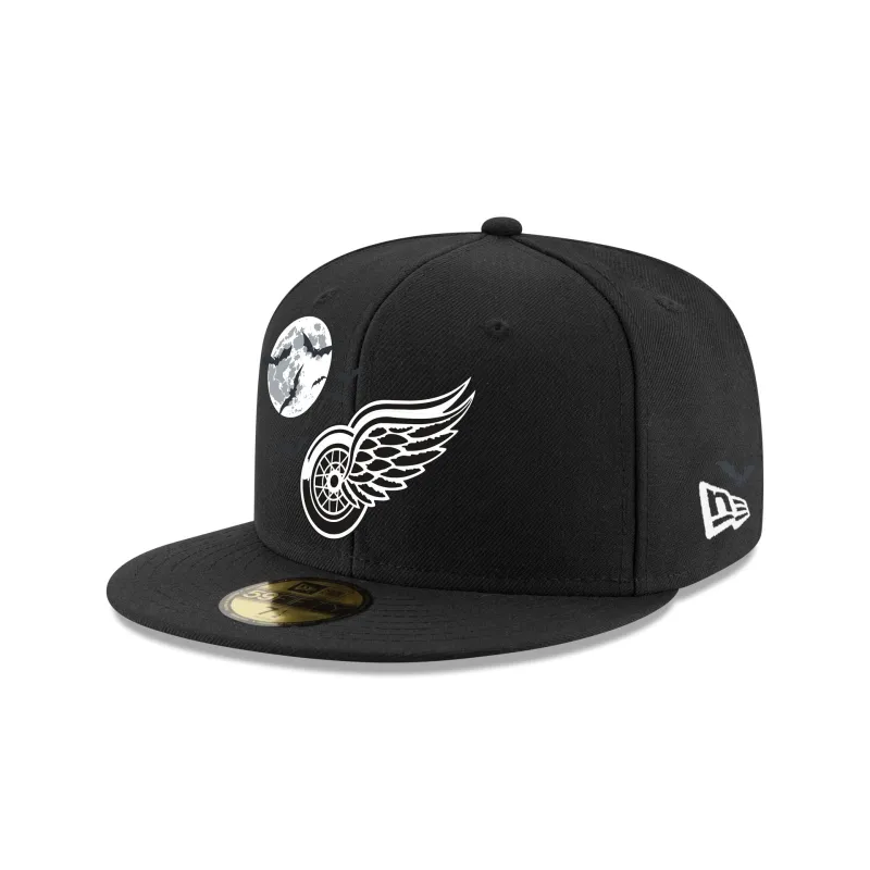 Detroit Red Wings Glow-in-the-Dark Bats 59FIFTY Fitted Hat made by New Era