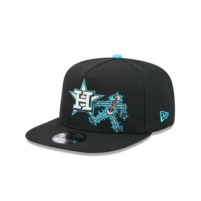 Houston Astros Electric Shock Skeleton 9FIFTY A-Frame Snapback Hat made by New Era