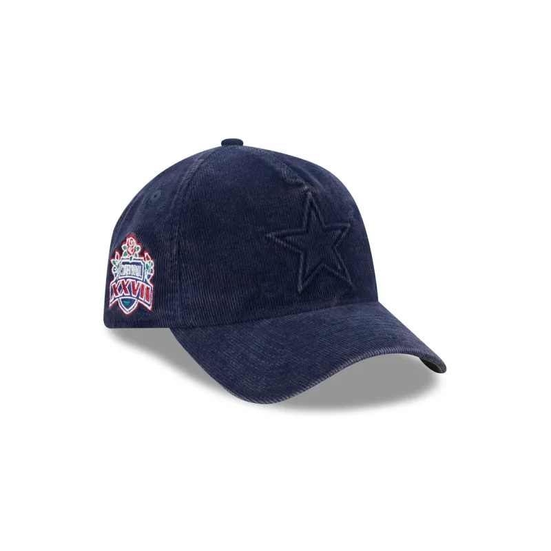 Dallas Cowboys Washed Thin Wale Cord 9FORTY A-Frame Unstructured Snapback Hat made by New Era