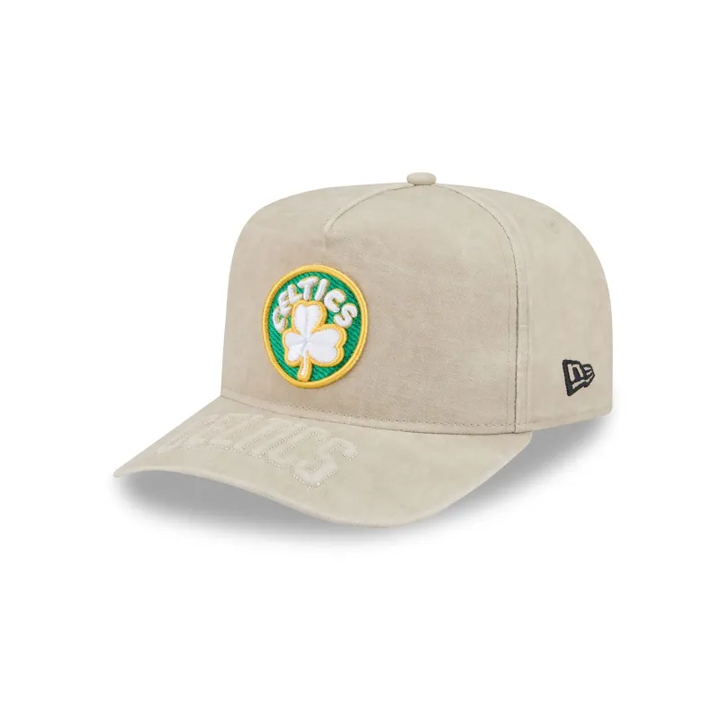 Boston Celtics Brushed Cotton Stone 9FIFTY A-Frame Snapback Hat made by New Era
