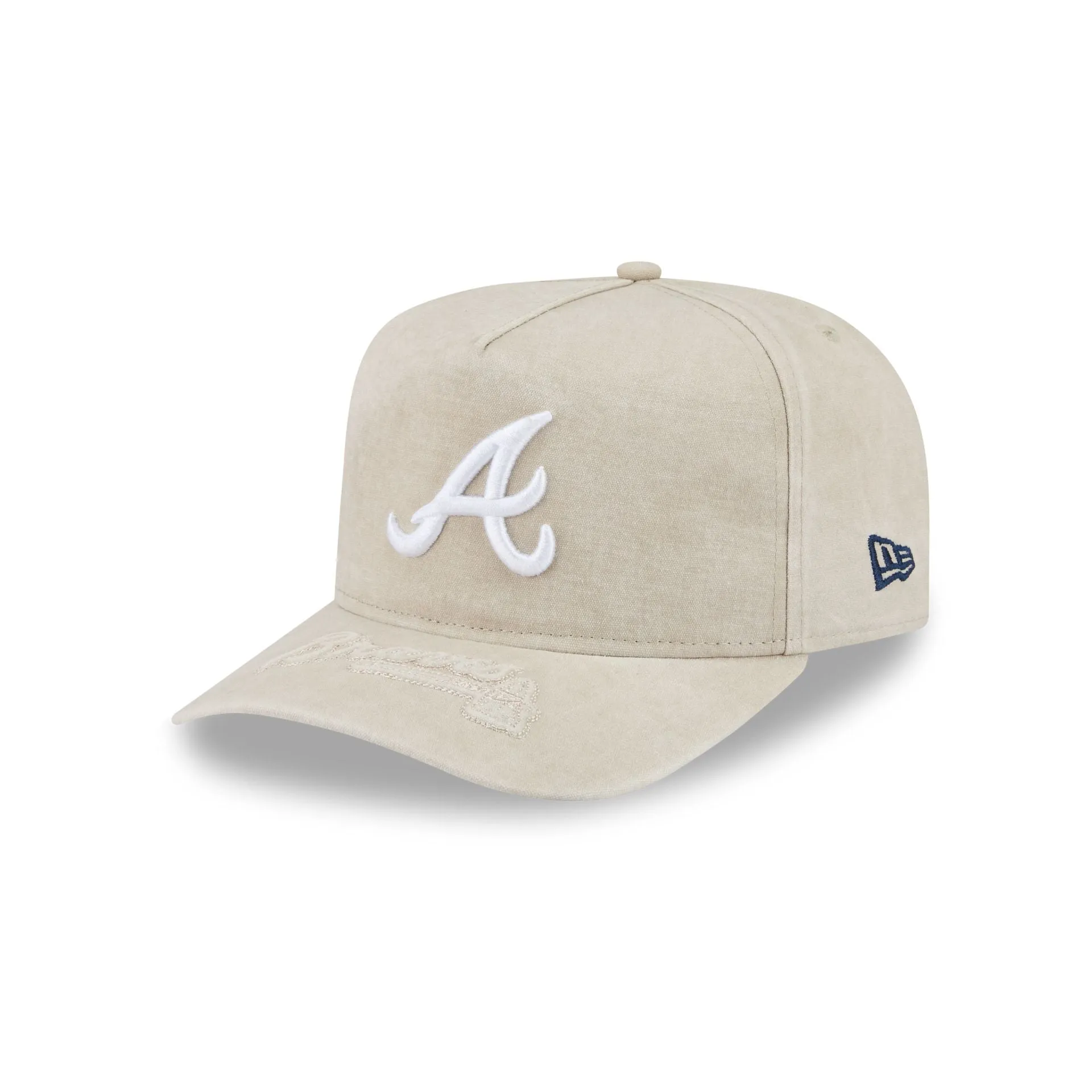 Atlanta Braves Brushed Cotton Stone 9FIFTY A-Frame Snapback Hat sold by New Era