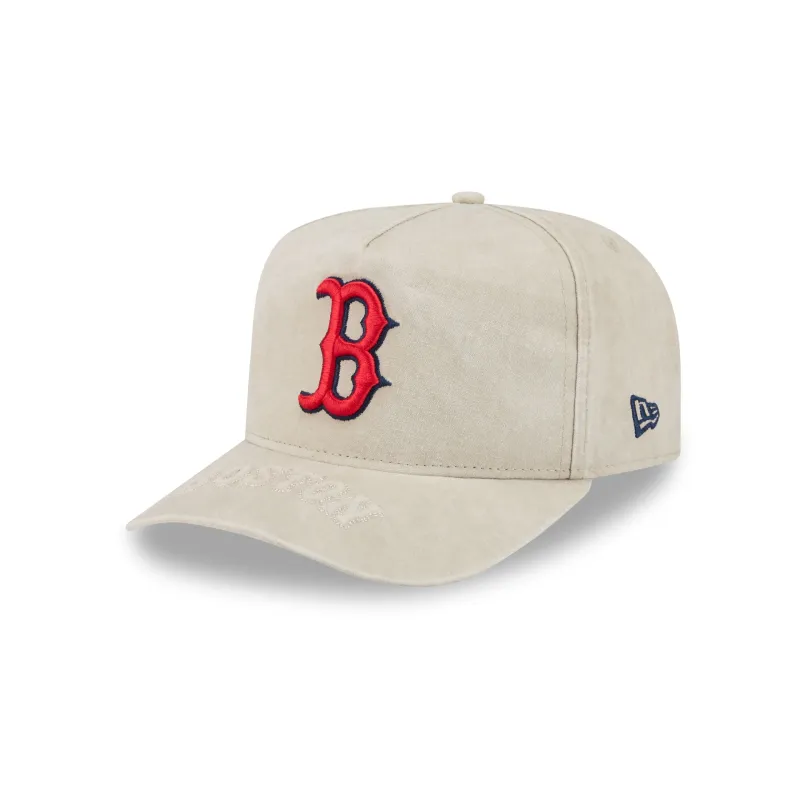 Boston Red Sox Brushed Cotton Stone 9FIFTY A-Frame Snapback Hat made by New Era