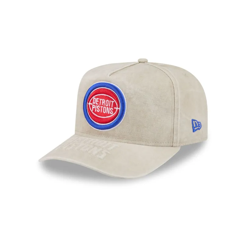 Detroit Pistons Brushed Cotton Stone 9FIFTY A-Frame Snapback Hat made by New Era
