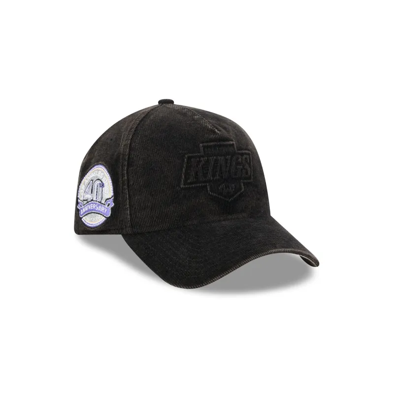Los Angeles Kings Washed Thin Wale Cord 9FORTY A-Frame Unstructured Snapback Hat made by New Era