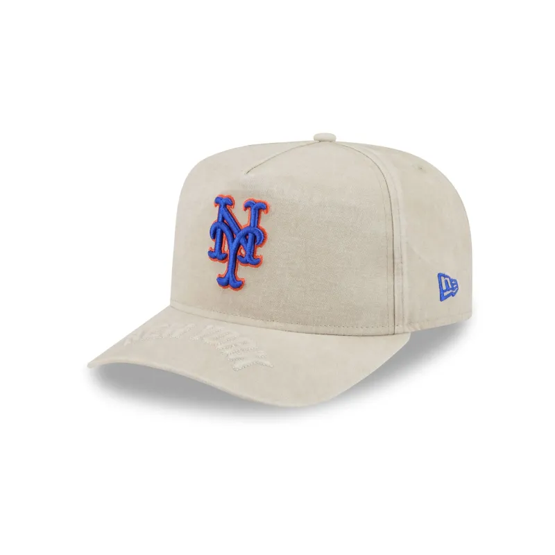 New York Mets Brushed Cotton Stone 9FIFTY A-Frame Snapback Hat made by New Era
