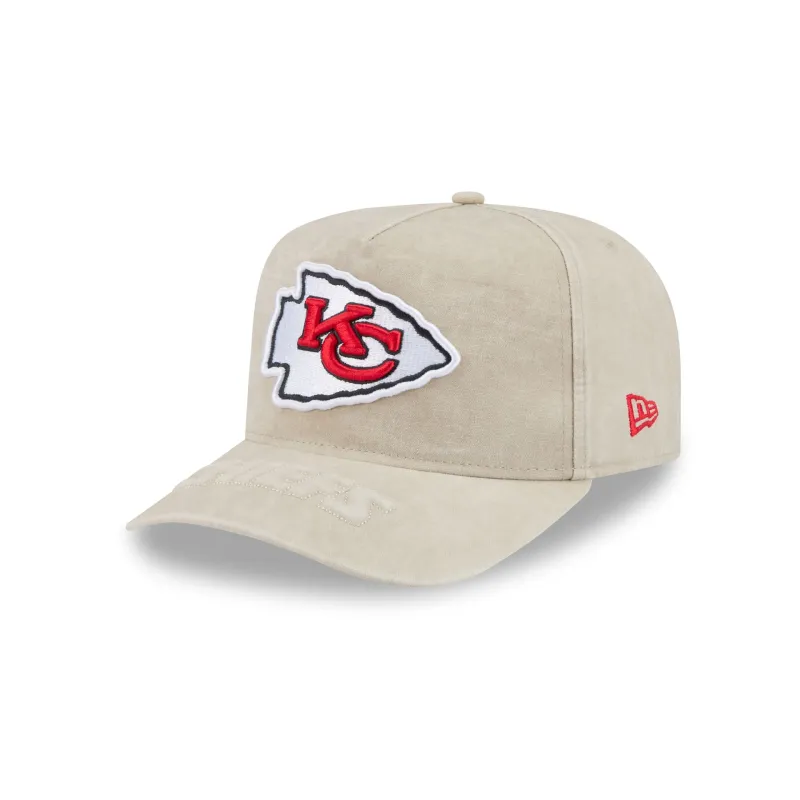 Kansas City Chiefs Brushed Cotton Stone 9FIFTY A-Frame Snapback Hat made by New Era