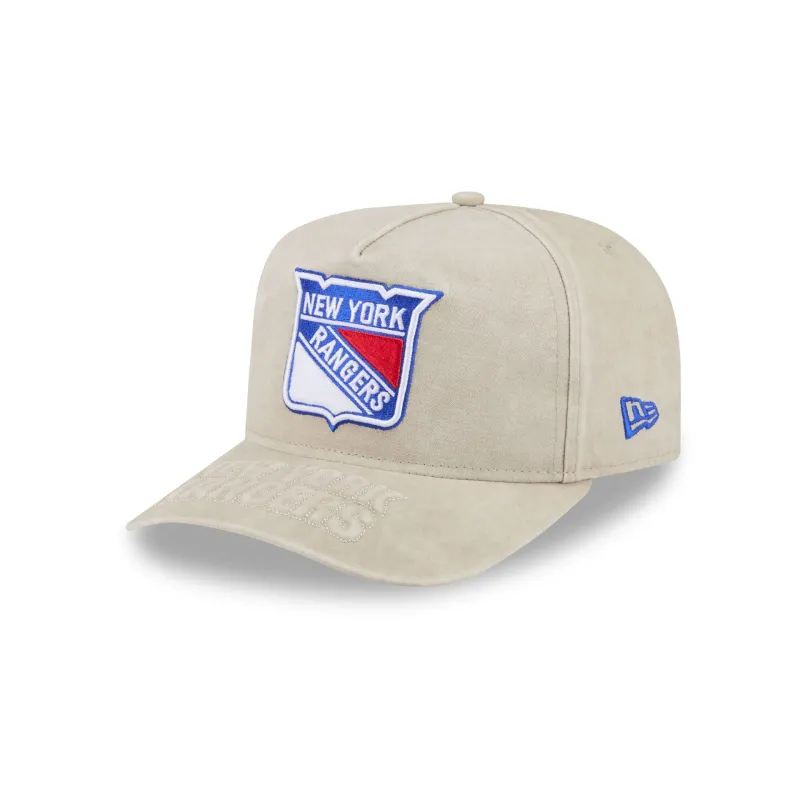 New York Rangers Brushed Cotton Stone 9FIFTY A-Frame Snapback Hat made by New Era