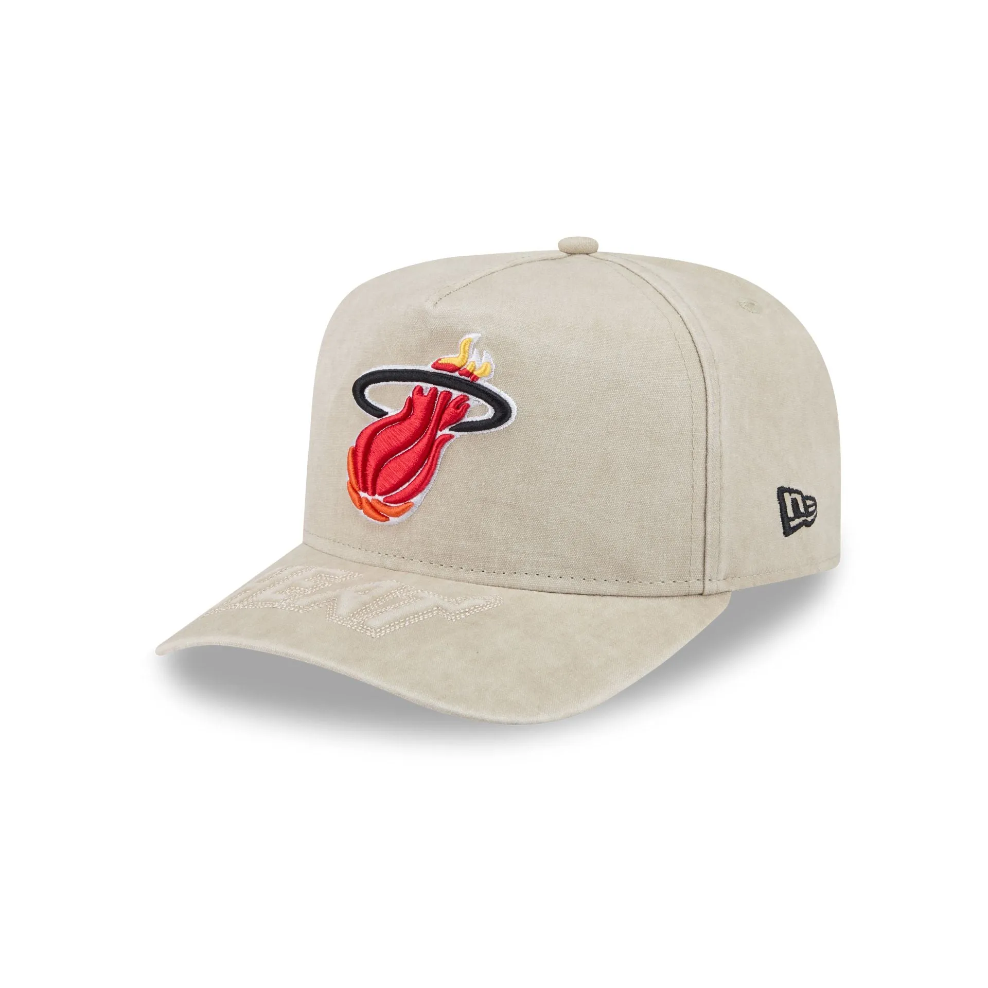Miami Heat Brushed Cotton Stone 9FIFTY A-Frame Snapback Hat sold by New Era