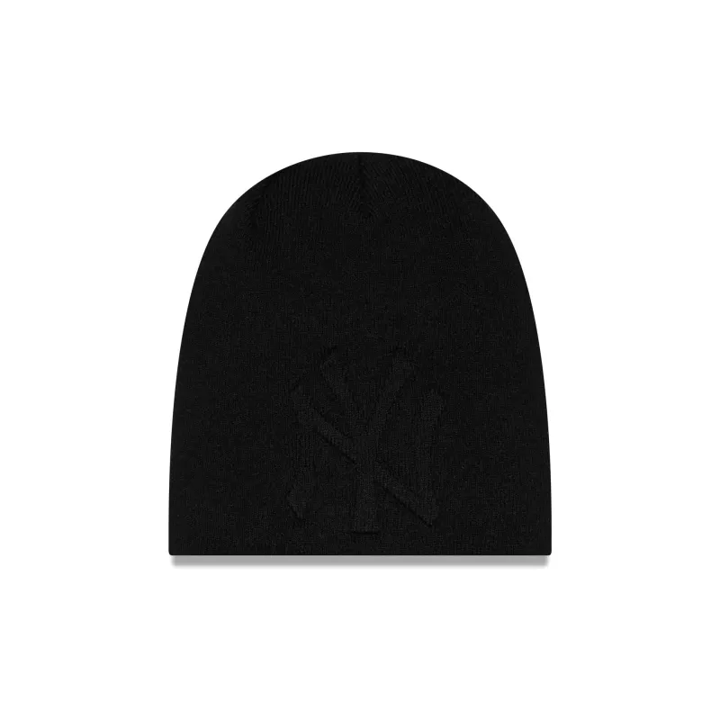 New York Yankees Tonal Cuffless Knit Beanie Hat made by New Era