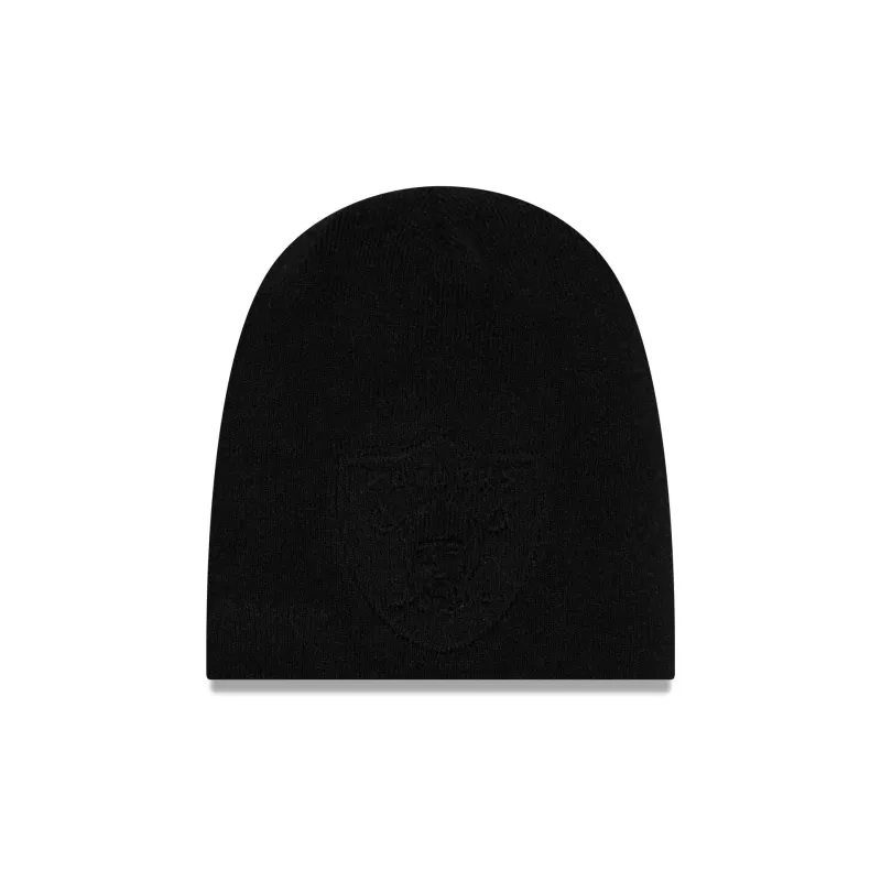 Las Vegas Raiders Tonal Cuffless Knit Beanie Hat made by New Era