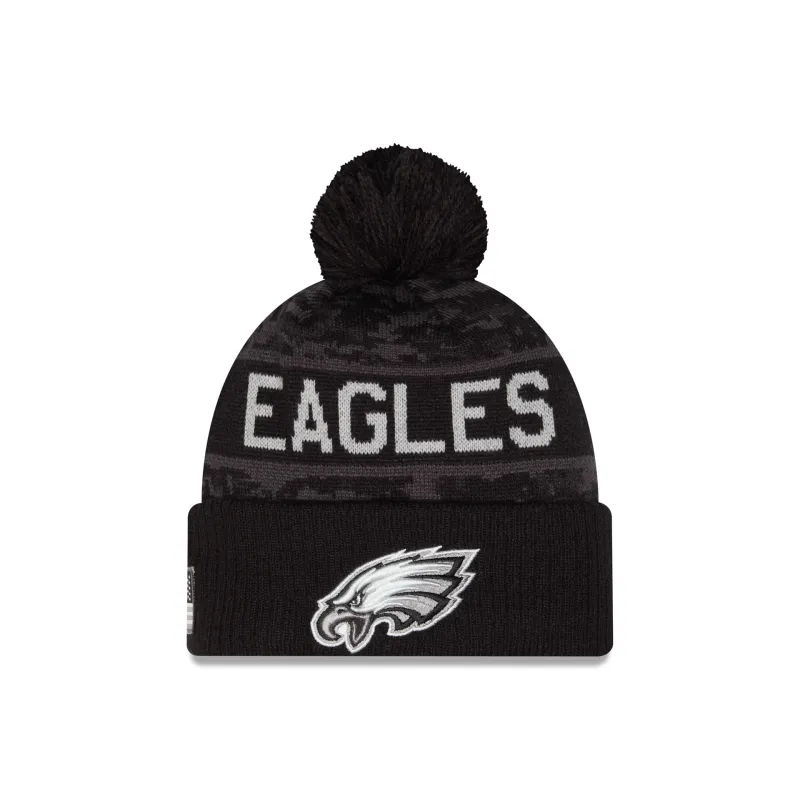 Philadelphia Eagles 2026 Salute to Service Pom Knit Hat made by New Era