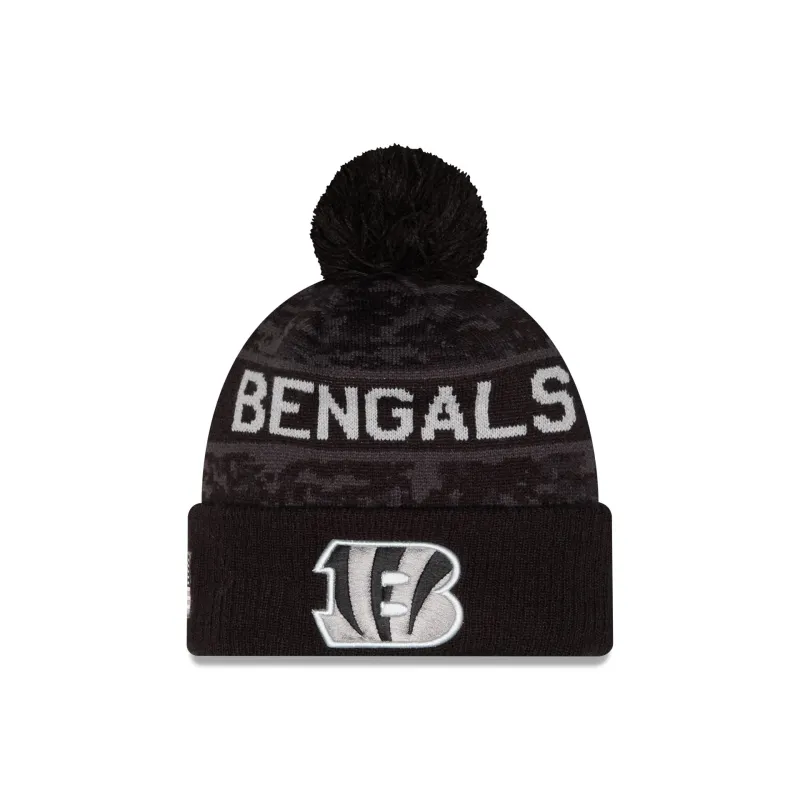Cincinnati Bengals 2026 Salute to Service Pom Knit Hat made by New Era