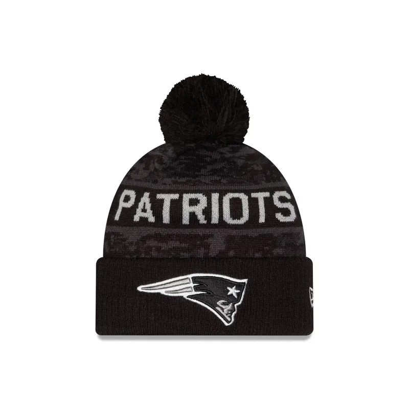 New England Patriots 2026 Salute to Service Pom Knit Hat made by New Era