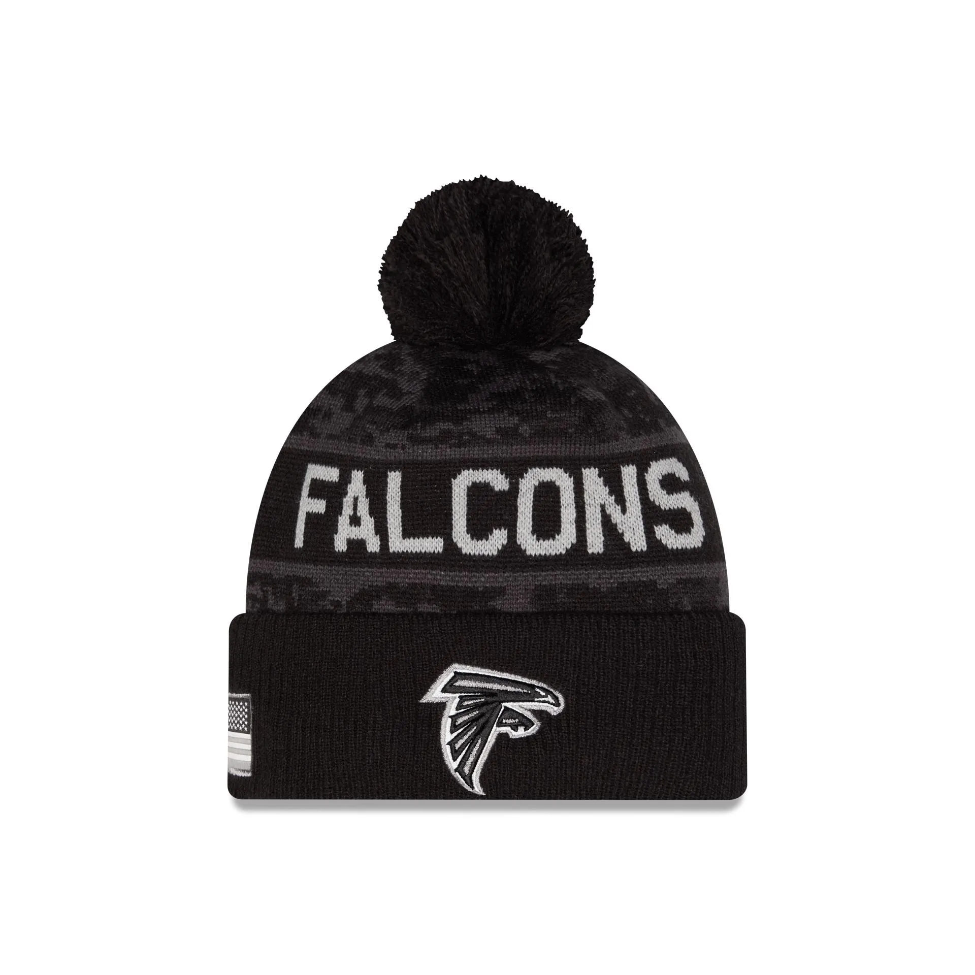 Atlanta Falcons 2026 Salute to Service Pom Knit Hat sold by New Era