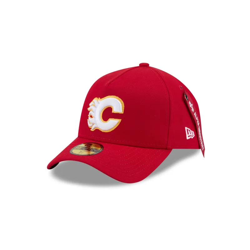 Alpha Industries x Calgary Flames 59FORTY A-Frame Fitted Hat made by New Era