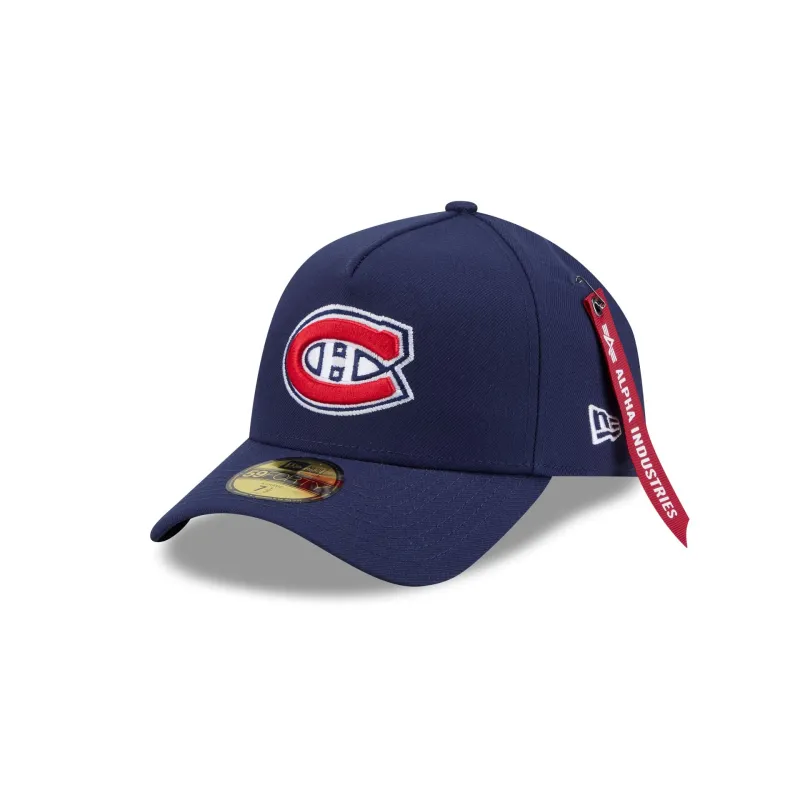 Alpha Industries x Montreal Canadiens 59FORTY A-Frame Fitted Hat made by New Era