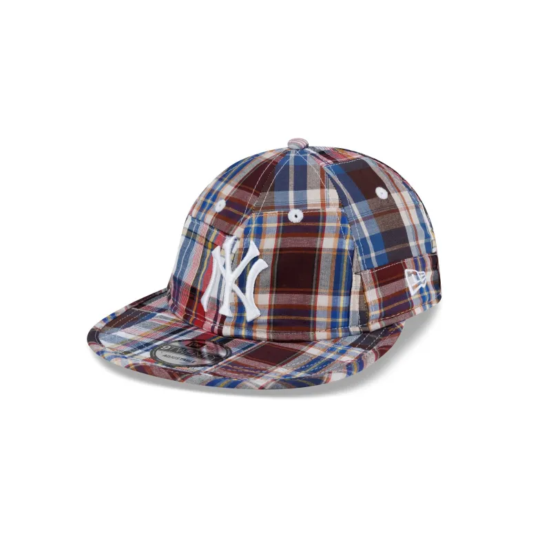 New York Yankees Red Plaid 9TWENTY Adjustable Hat made by New Era