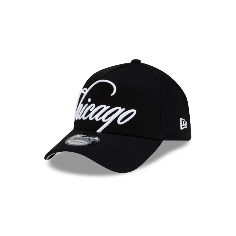 Chicago White Sox Calligraphic 9FORTY A-Frame Snapback Hat made by New Era