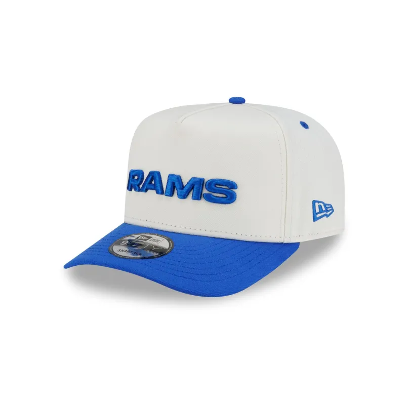 Los Angeles Rams Two Tone Team Wordmark 9FIFTY A-Frame Snapback Hat made by New Era