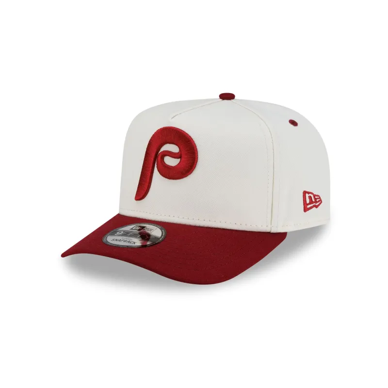 Philadelphia Phillies Two Tone Cooperstown 9FIFTY A-Frame Snapback Hat made by New Era
