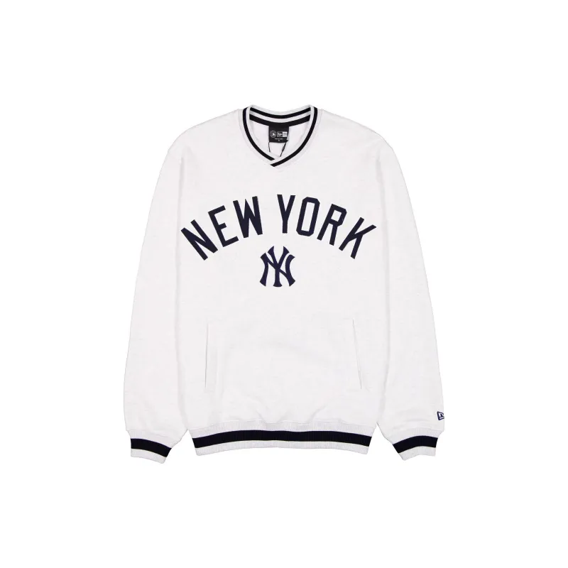 New York Yankees Varsity Gray V-Neck Crewneck made by New Era