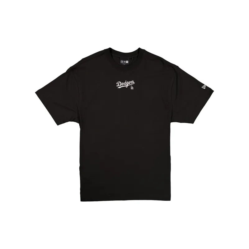 Los Angeles Dodgers Mini Script Black T-Shirt made by New Era