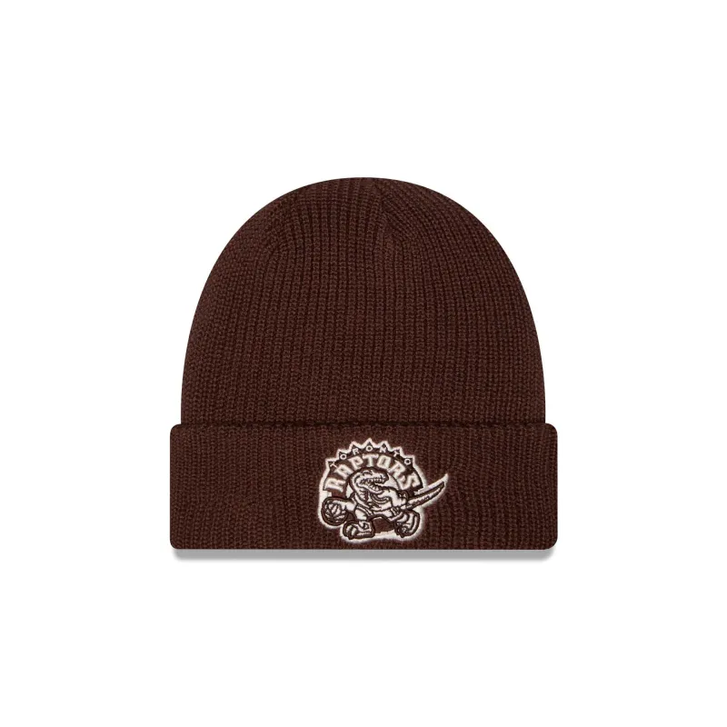 Toronto Raptors Walnut Cuff Knit Beanie Hat made by New Era