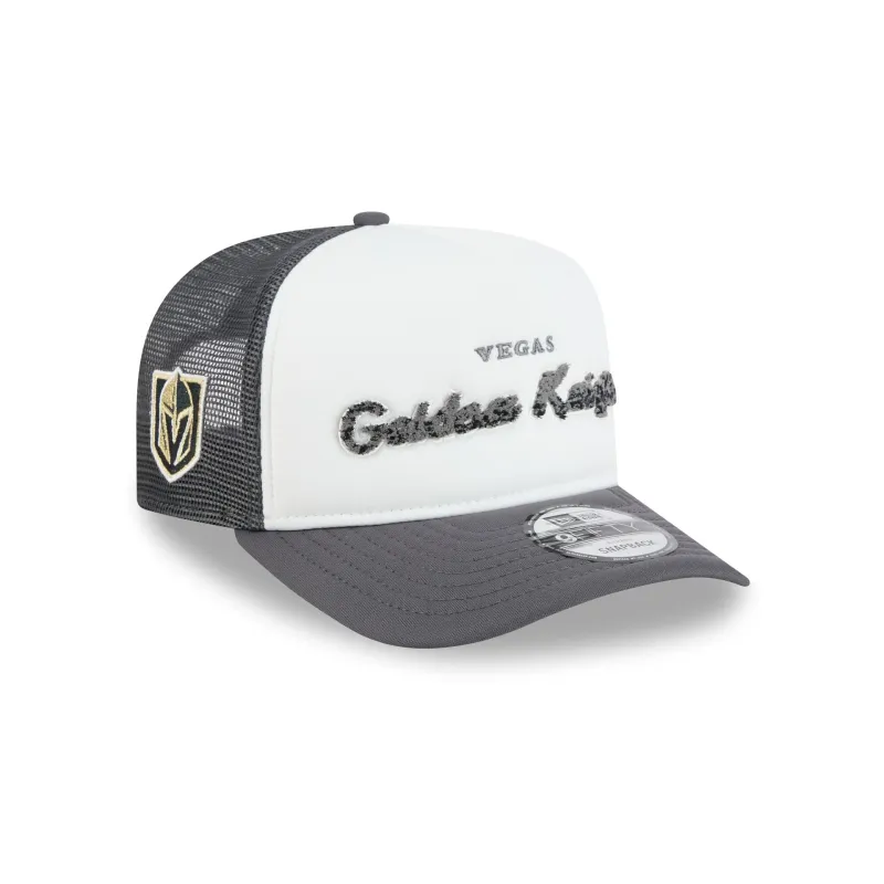 Vegas Golden Knights Fade Script 9FIFTY A-Frame Trucker Hat made by New Era
