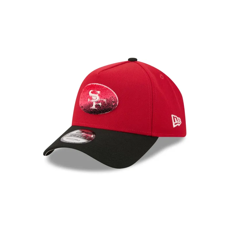 San Francisco 49ers Fade Logo 9FORTY A-Frame Snapback Hat made by New Era