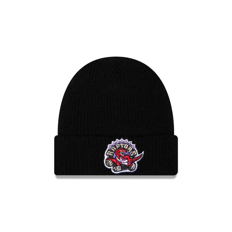 Toronto Raptors Black Cuff Knit Beanie Hat made by New Era