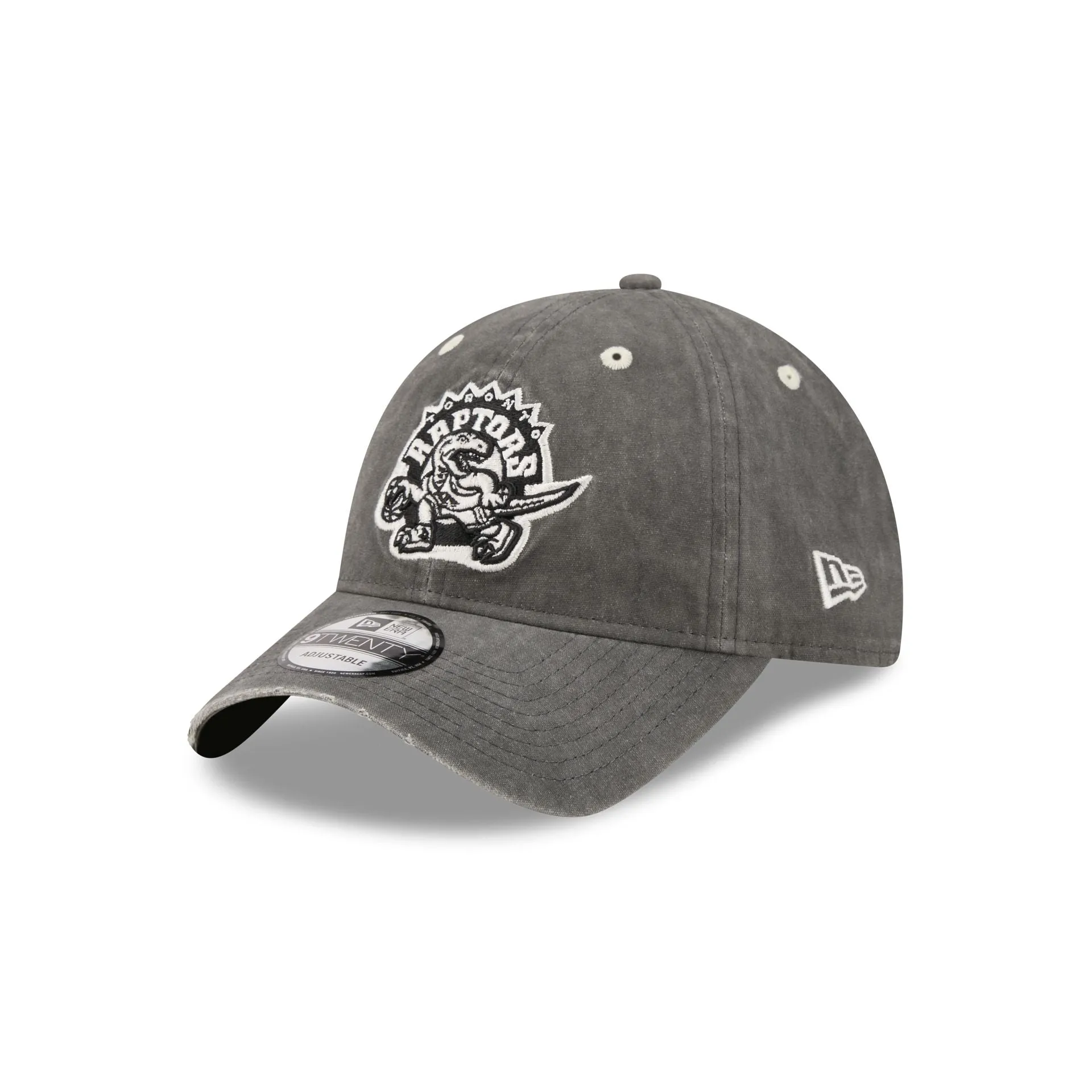 Toronto Raptors Washed Black Cotton 9TWENTY Adjustable Hat sold by New Era