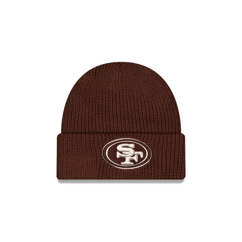 San Francisco 49ers Walnut Cuff Knit Beanie Hat made by New Era