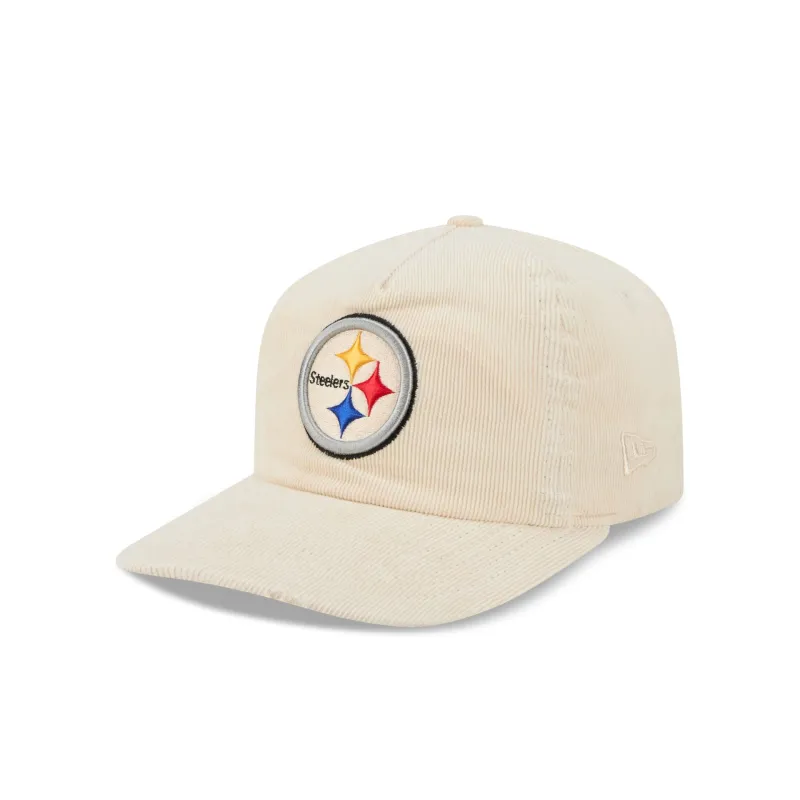 Pittsburgh Steelers Chrome Corduroy 19TWENTY Adjustable Hat made by New Era