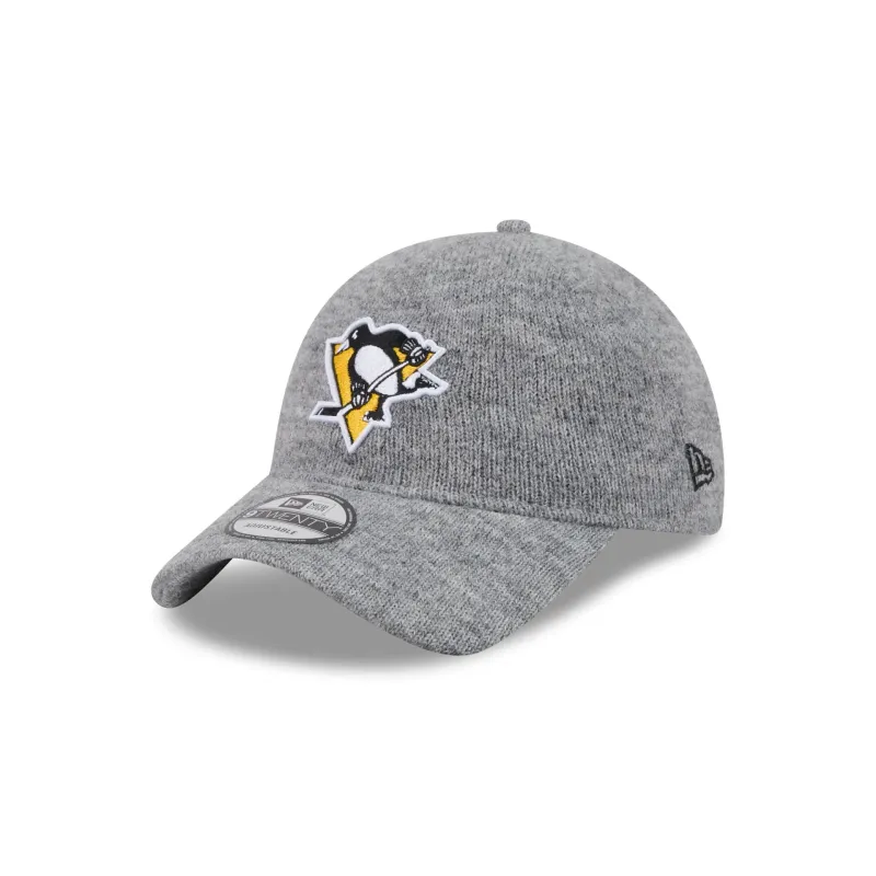 Pittsburgh Penguins Gray Wool 9TWENTY Adjustable Hat made by New Era
