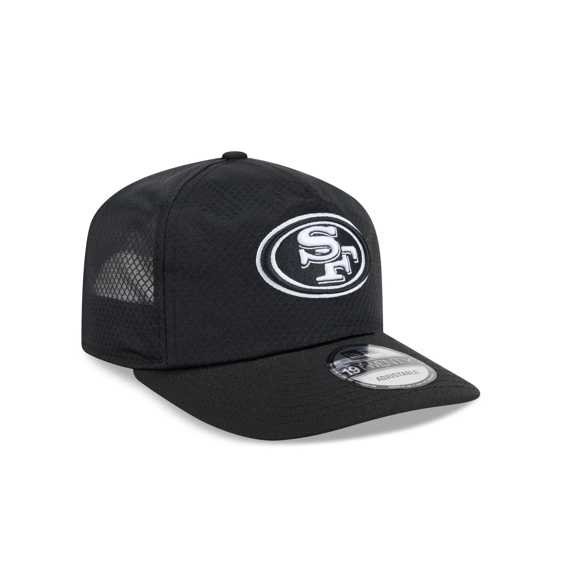 San Francisco 49ers Black & White Mesh 19TWENTY Trucker Hat sold by New Era product image thumbnail 3