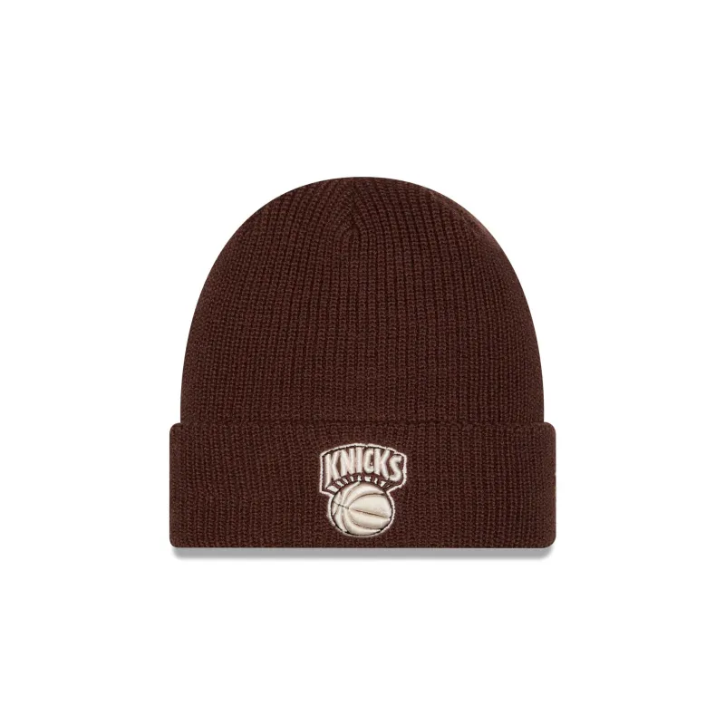 New York Knicks Walnut Cuff Knit Beanie Hat made by New Era