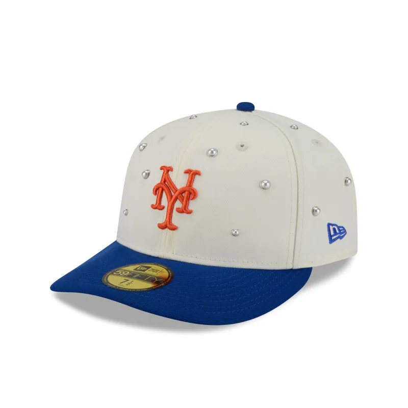 New York Mets Chrome Pearl 59FIFTY Fitted Hat made by New Era