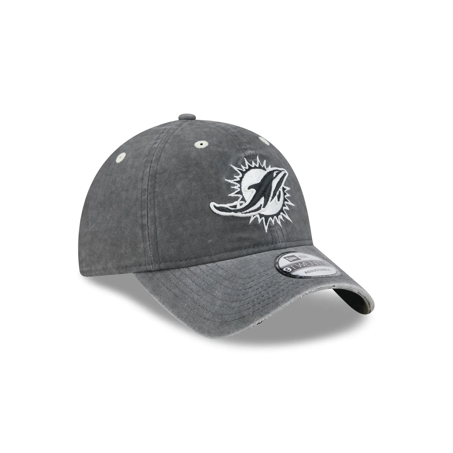 Miami Dolphins Washed Black Cotton 9TWENTY Adjustable Hat sold by New Era product image thumbnail 3