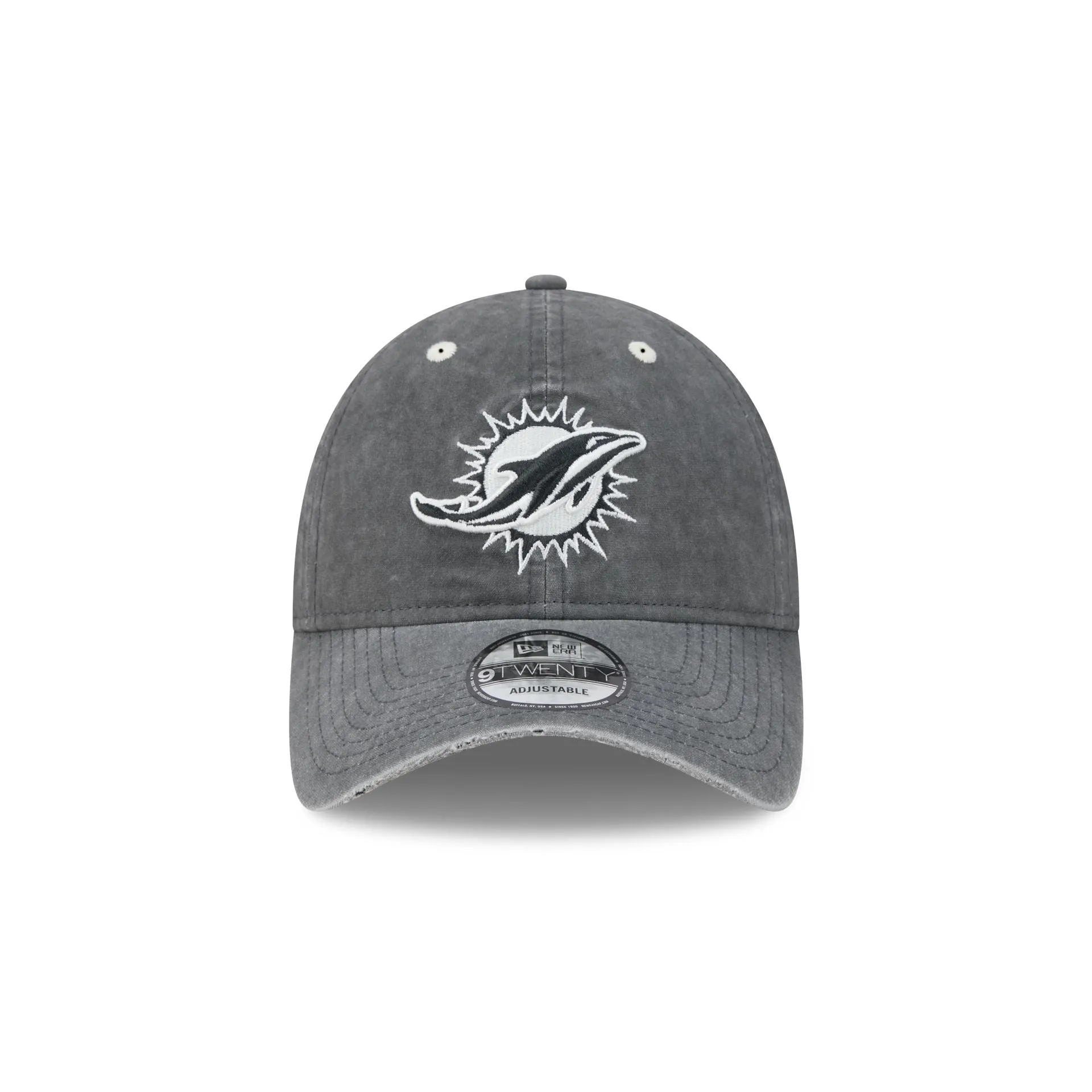 Miami Dolphins Washed Black Cotton 9TWENTY Adjustable Hat sold by New Era product image thumbnail 2