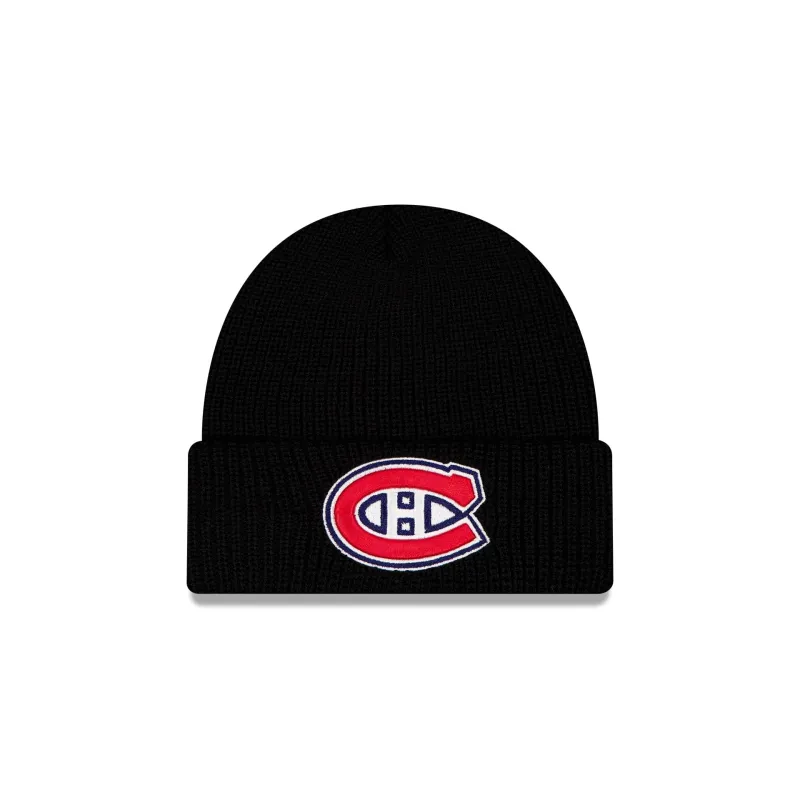 Montreal Canadiens Black Cuff Knit Beanie Hat made by New Era
