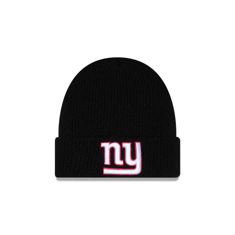 New York Giants Black Cuff Knit Beanie Hat made by New Era