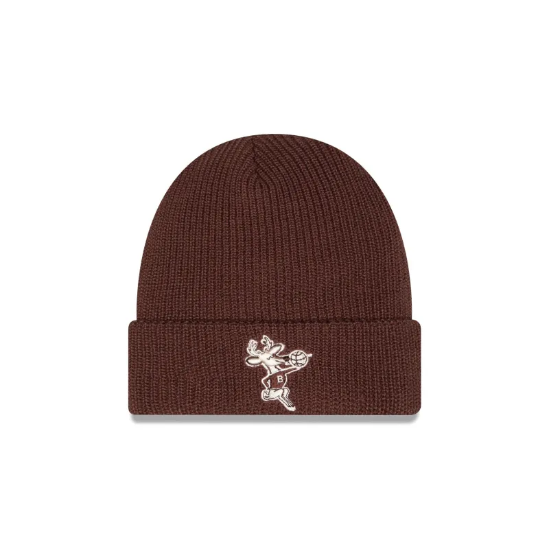 Milwaukee Bucks Walnut Cuff Knit Beanie Hat made by New Era