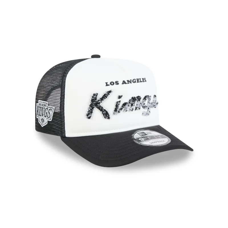 Los Angeles Kings Fade Script 9FIFTY A-Frame Trucker Hat made by New Era