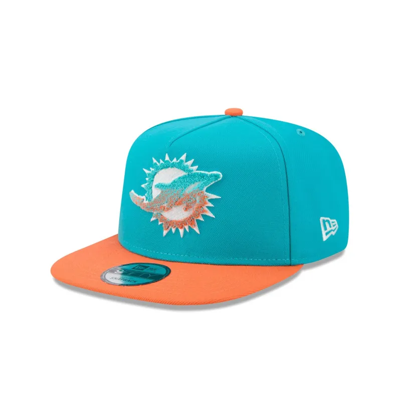 Miami Dolphins Fade Logo 9FIFTY A-Frame Snapback Hat made by New Era