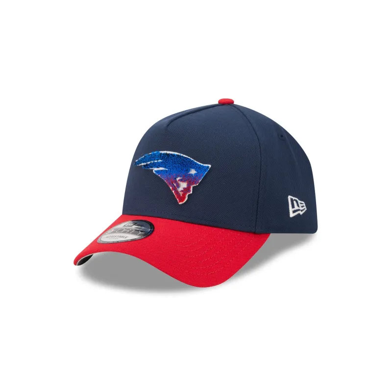 New England Patriots Fade Logo 9FORTY A-Frame Snapback Hat made by New Era