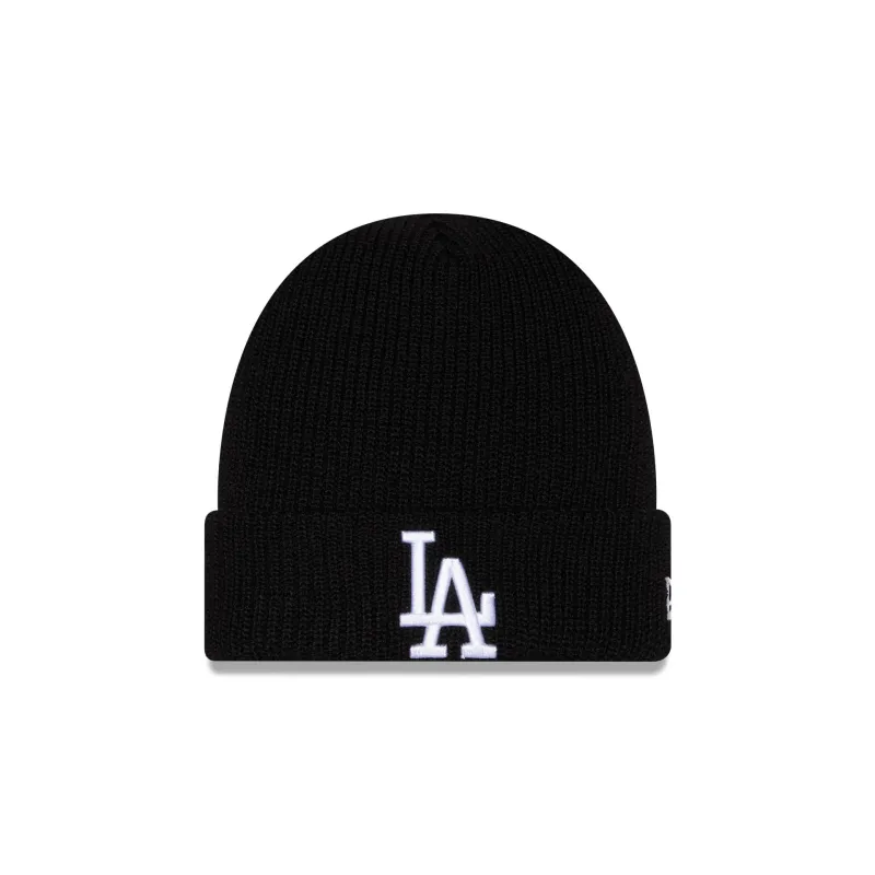Los Angeles Dodgers Black Cuff Knit Beanie Hat made by New Era