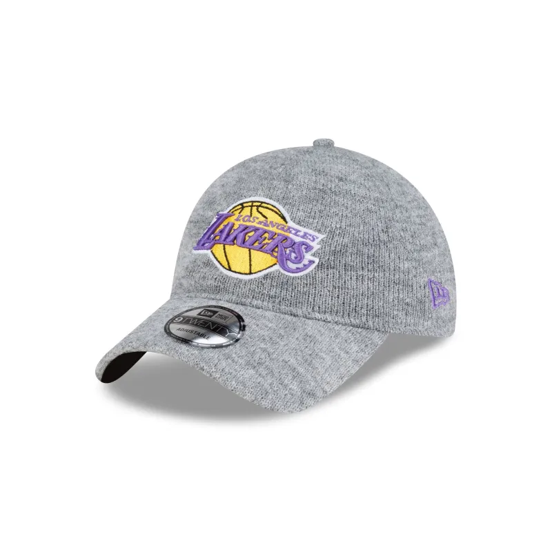 Los Angeles Lakers Gray Wool 9TWENTY Adjustable Hat made by New Era