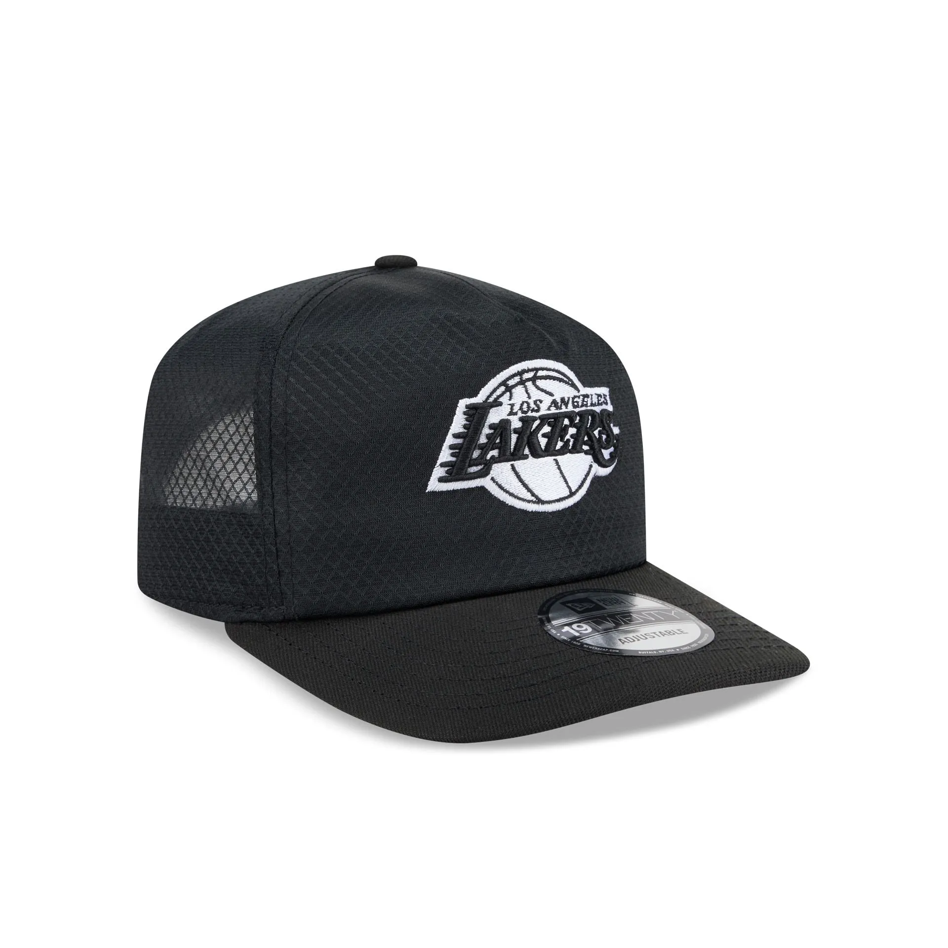 Los Angeles Lakers Black & White Mesh 19TWENTY Trucker Hat sold by New Era product image thumbnail 3
