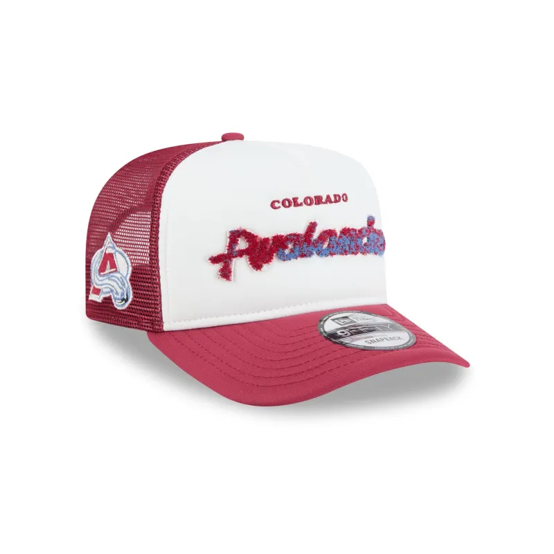 Colorado Avalanche Fade Script 9FIFTY A-Frame Trucker Hat made by New Era